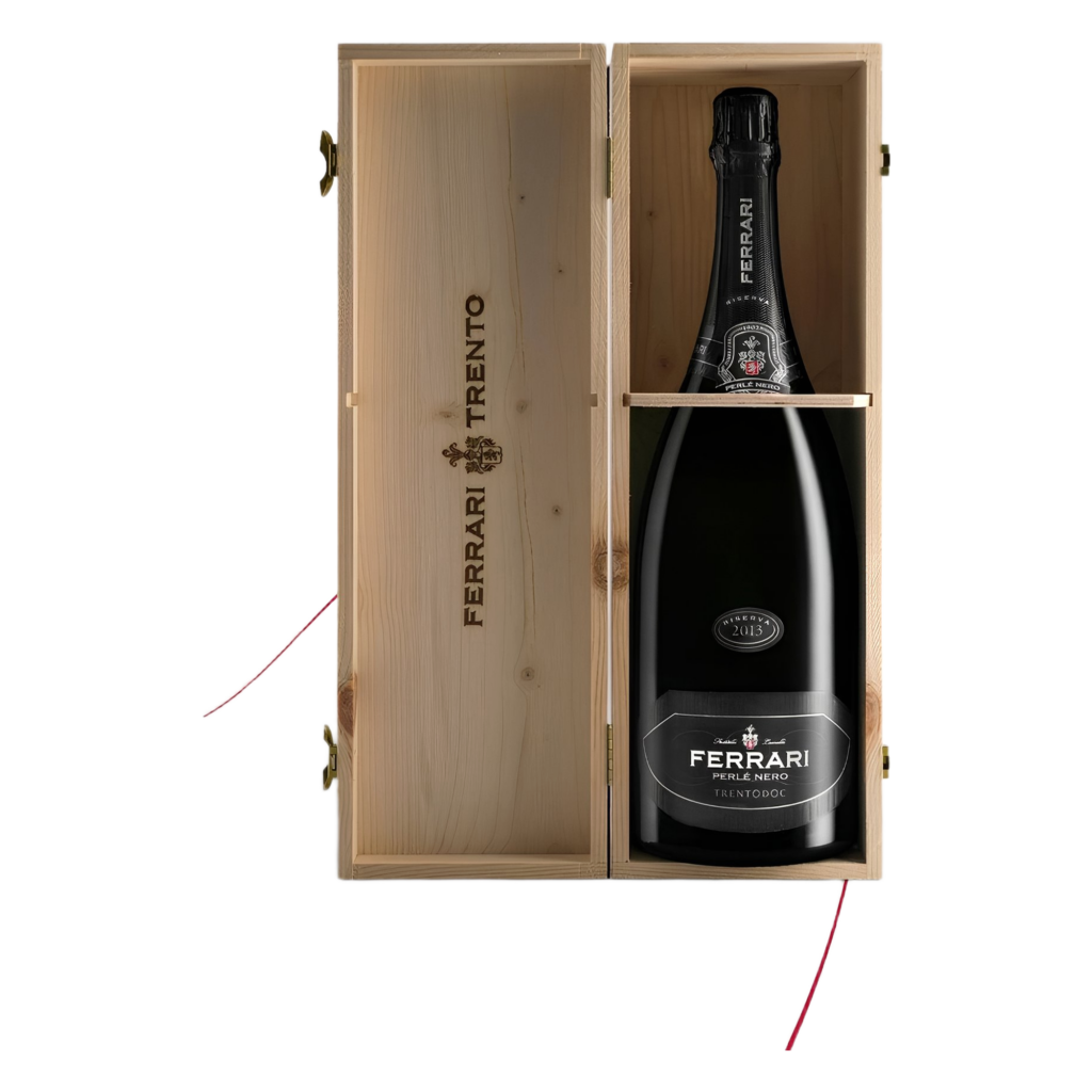 Ferrari Perlé Nero Magnum Trentodoc 2016 in cassetta legno