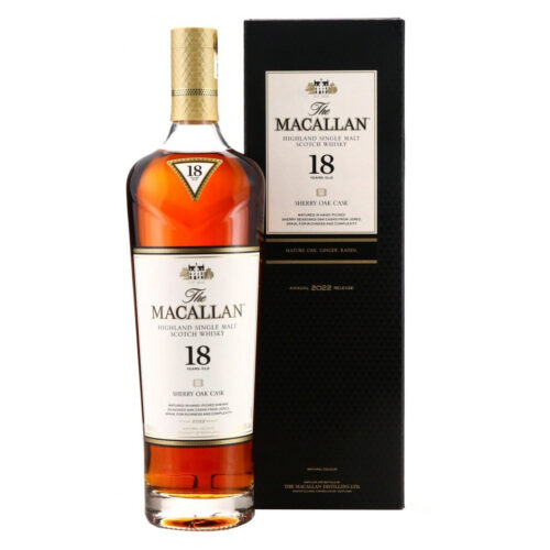 The Macallan 18 YO Sherry Oak Scotch Whisy Release 2022 Cl 70